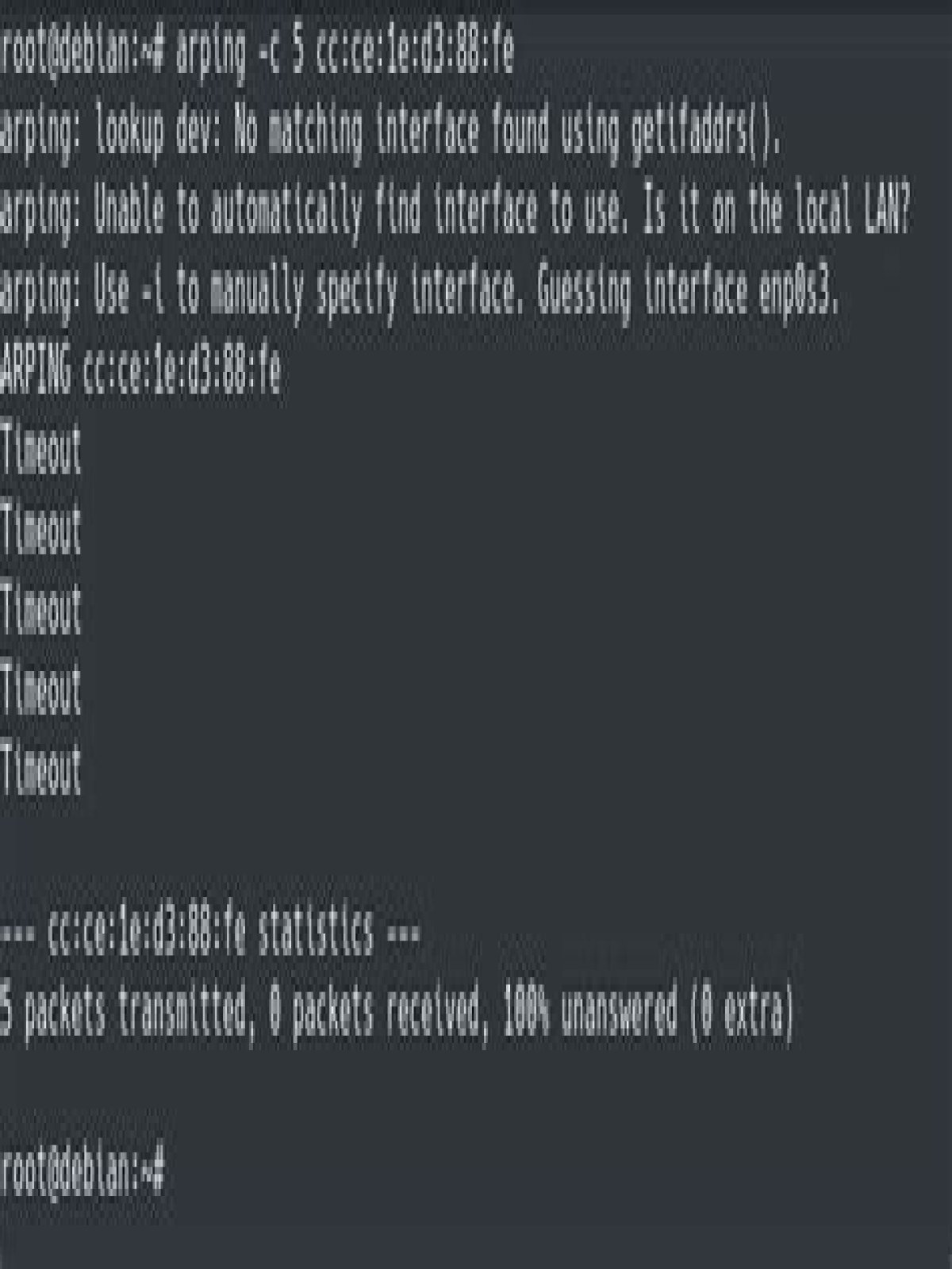 What is ARP timeout?