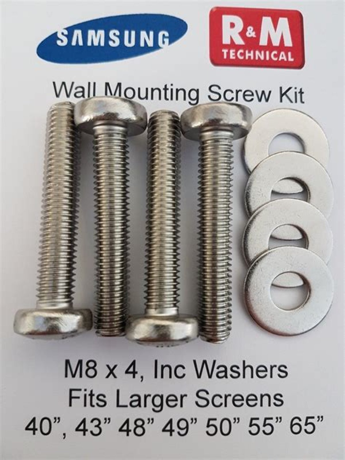 What size are Samsung M8 screws?
